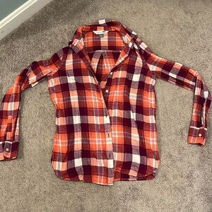 Purple & orange flannel